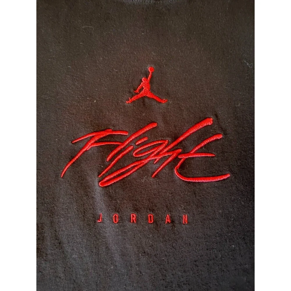 Nike Air Jordan Flight Graphic T Shirt Black Red Jumpman Back Print XL FZ2229